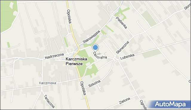 Karczmiska Pierwsze, Centralna, mapa Karczmiska Pierwsze