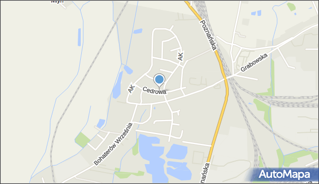 Kępno, Cedrowa, mapa Kępno