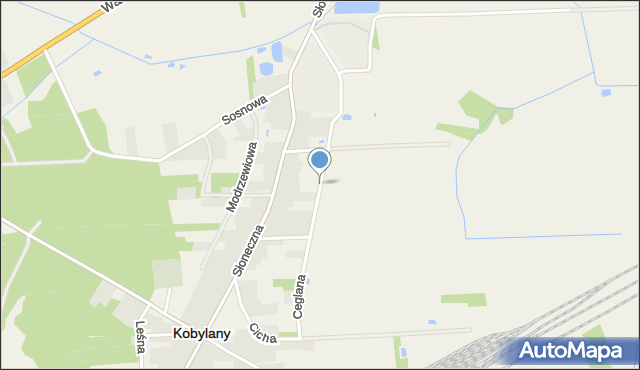 Kobylany gmina Terespol, Ceglana, mapa Kobylany gmina Terespol