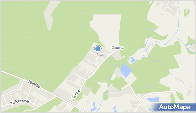 Krępa Słupska, Cedrowa, mapa Krępa Słupska