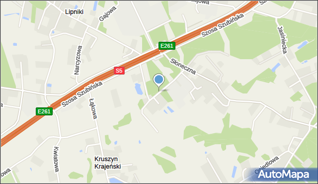 Kruszyn Krajeński, Ceramiczna, mapa Kruszyn Krajeński