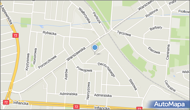 Łódź, Cementowa, mapa Łodzi