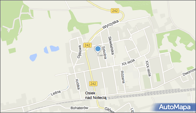 Osiek nad Notecią, Ceramiczna, mapa Osiek nad Notecią