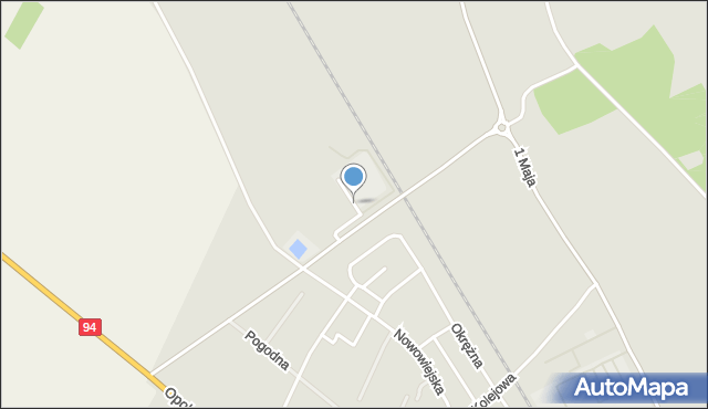 Strzelce Opolskie, Cementowa, mapa Strzelce Opolskie