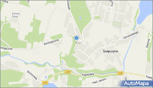 Sulęczyno, Ceynowy Floriana, dr., mapa Sulęczyno