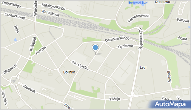 Szczecin, Cegielskiego Hipolita, mapa Szczecina