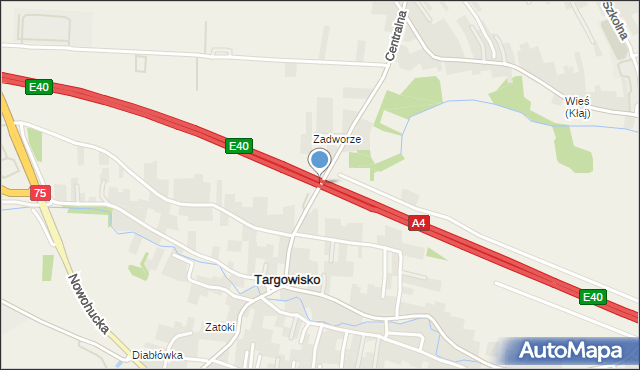 Targowisko gmina Kłaj, Centralna, mapa Targowisko gmina Kłaj