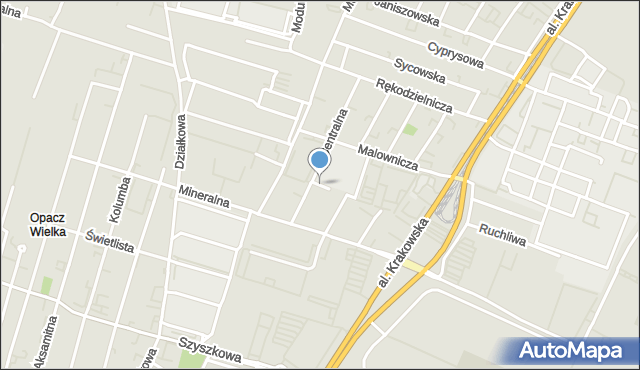 Warszawa, Cechowa, mapa Warszawy