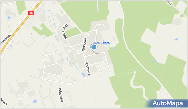 Wójtowo gmina Barczewo, Cedrowa, mapa Wójtowo gmina Barczewo
