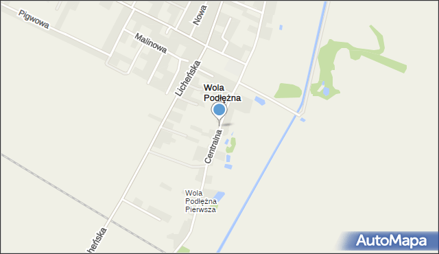 Wola Podłężna, Centralna, mapa Wola Podłężna