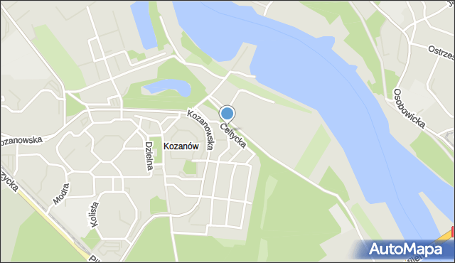 Wrocław, Celtycka, mapa Wrocławia