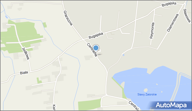 Zator powiat oświęcimski, Centralna, mapa Zator powiat oświęcimski