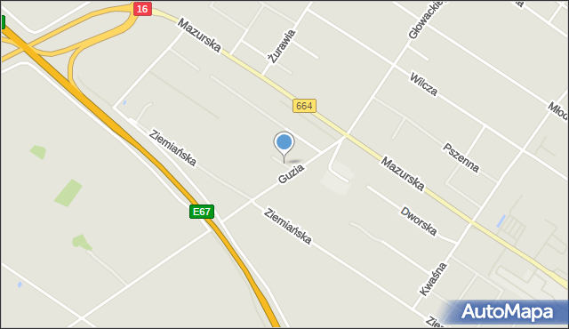 Augustów, Chłopska, mapa Augustów