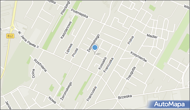 Biała Podlaska, Chełmońskiego Józefa, mapa Białej Podlaskiej