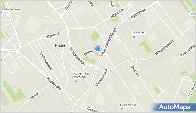 Białystok, Chełmska, mapa Białegostoku