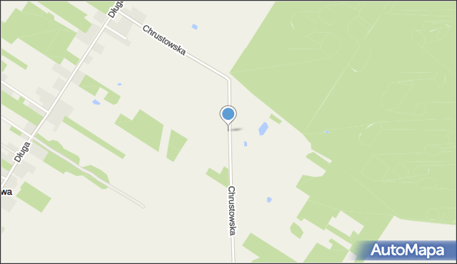 Borowa gmina Koluszki, Chrustowska, mapa Borowa gmina Koluszki