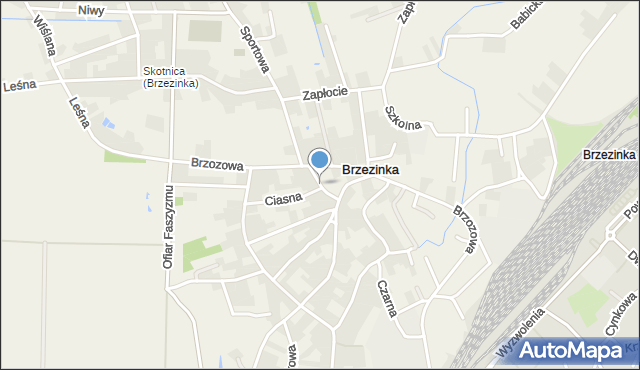 Brzezinka gmina Oświęcim, Chrostek Anny, mapa Brzezinka gmina Oświęcim