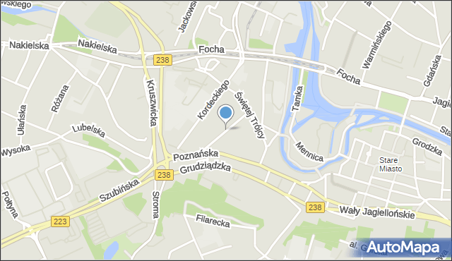 Bydgoszcz, Chwytowo, mapa Bydgoszczy