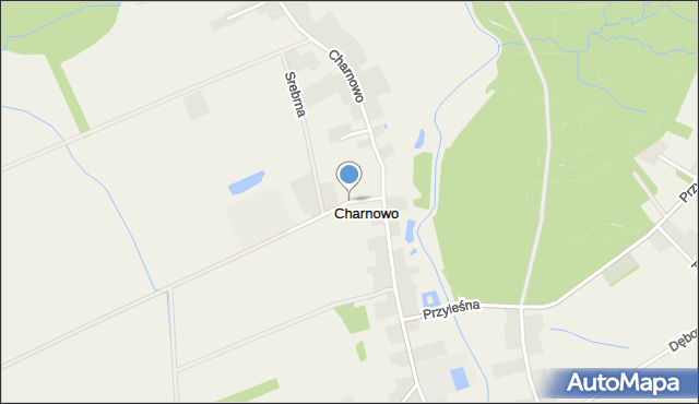 Charnowo gmina Ustka, Charnowo, mapa Charnowo gmina Ustka