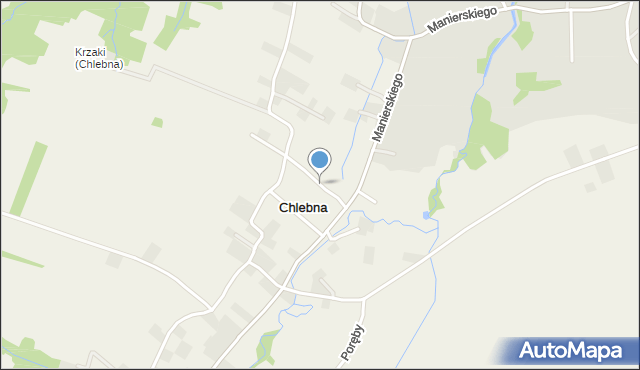 Chlebna gmina Jedlicze, Chlebna, mapa Chlebna gmina Jedlicze