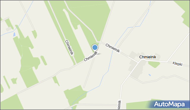 Chmielnik gmina Sabnie, Chmielnik, mapa Chmielnik gmina Sabnie