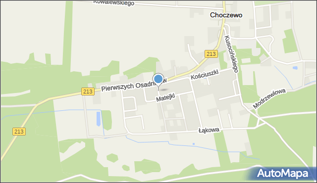 Choczewo, Chmielna, mapa Choczewo