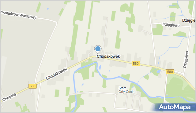 Chodakówek, Chodakówek, mapa Chodakówek