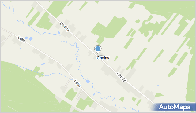 Choiny gmina Stanisławów, Choiny, mapa Choiny gmina Stanisławów