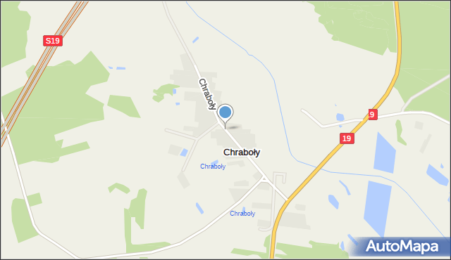 Chraboły gmina Bielsk Podlaski, Chraboły, mapa Chraboły gmina Bielsk Podlaski