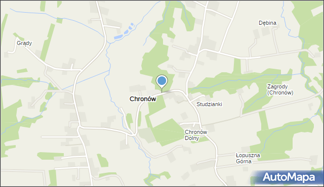 Chronów gmina Nowy Wiśnicz, Chronów, mapa Chronów gmina Nowy Wiśnicz
