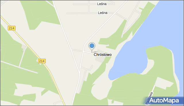 Chrostowo gmina Stężyca, Chróstowo, mapa Chrostowo gmina Stężyca