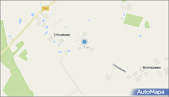 Chrustowo gmina Przedecz, Chrustowo, mapa Chrustowo gmina Przedecz