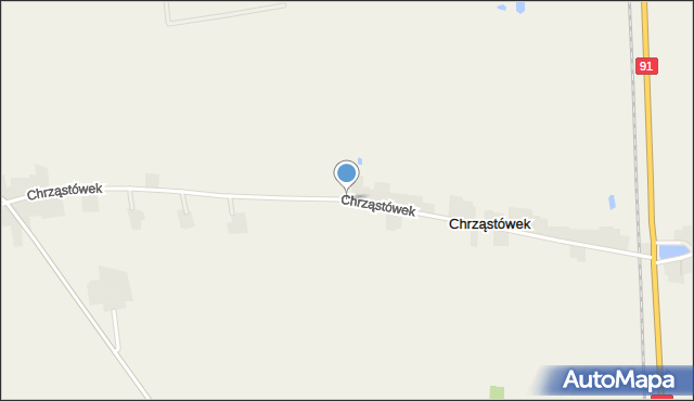 Chrząstówek gmina Łęczyca, Chrząstówek, mapa Chrząstówek gmina Łęczyca
