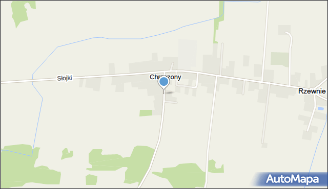 Chrzczony gmina Rzewnie, Chrzczony, mapa Chrzczony gmina Rzewnie