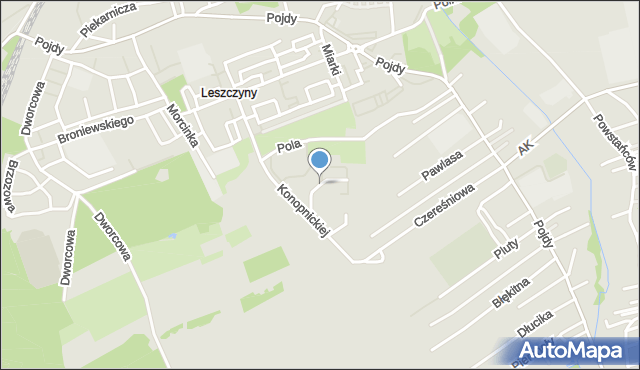Czerwionka-Leszczyny, Chopina Fryderyka, mapa Czerwionka-Leszczyny