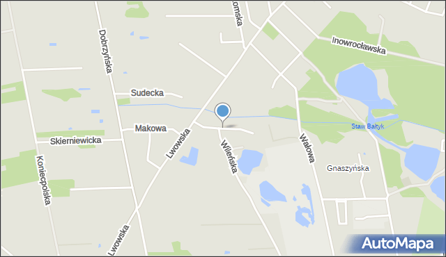 Częstochowa, Chabrowa, mapa Częstochowy