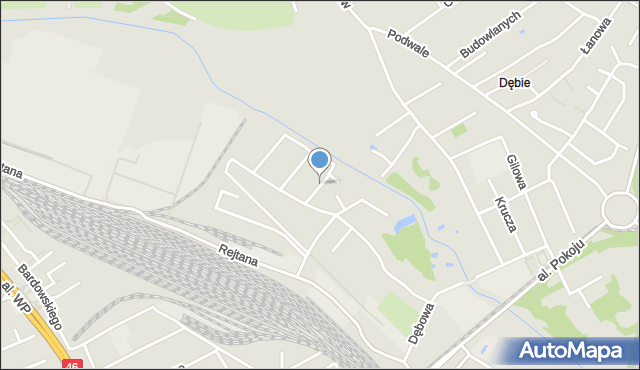 Częstochowa, Chałubińskiego Tytusa, mapa Częstochowy