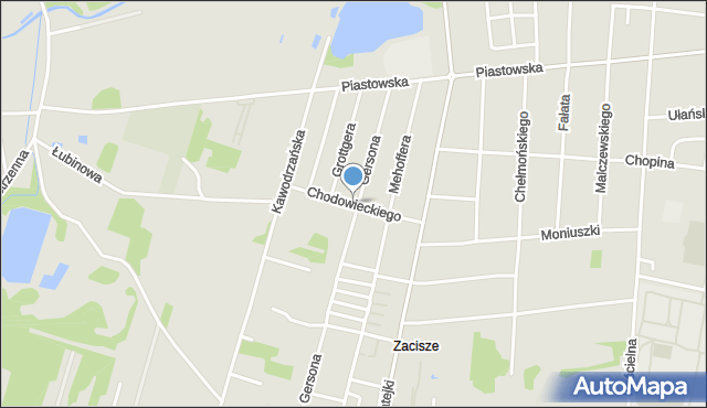 Częstochowa, Chodowieckiego Daniela, mapa Częstochowy