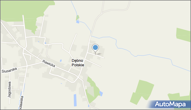 Dębno Polskie, Chłopska, mapa Dębno Polskie