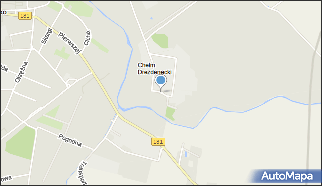 Drezdenko, Chełm Drezdenecki, mapa Drezdenko