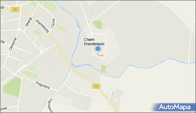 Drezdenko, Chełm Drezdenecki, mapa Drezdenko