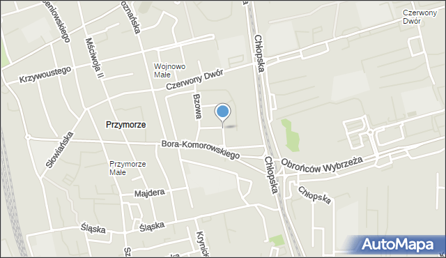 Gdańsk, Chociszewskiego Józefa, mapa Gdańska