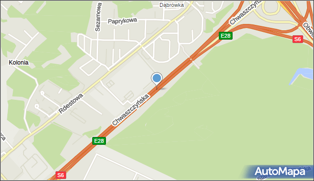 Gdynia, Chwaszczyńska, mapa Gdyni