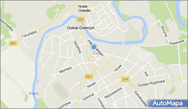 Golub-Dobrzyń, Charszewskiego Ignacego, ks., mapa Golub-Dobrzyń