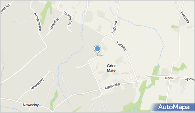 Górki Małe gmina Brenna, Chłopska, mapa Górki Małe gmina Brenna