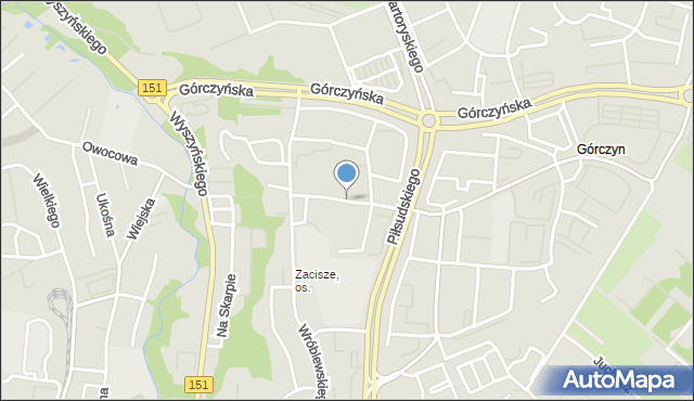 Gorzów Wielkopolski, Chłopickiego Józefa, gen., mapa Gorzów Wielkopolski