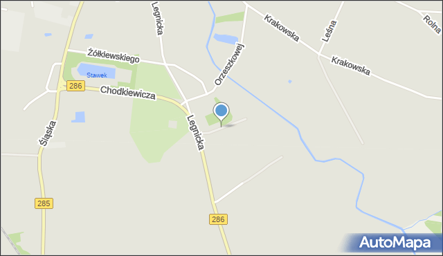 Gubin, Chabrowa, mapa Gubin