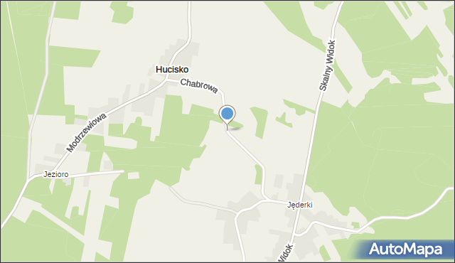 Hucisko gmina Włodowice, Chabrowa, mapa Hucisko gmina Włodowice