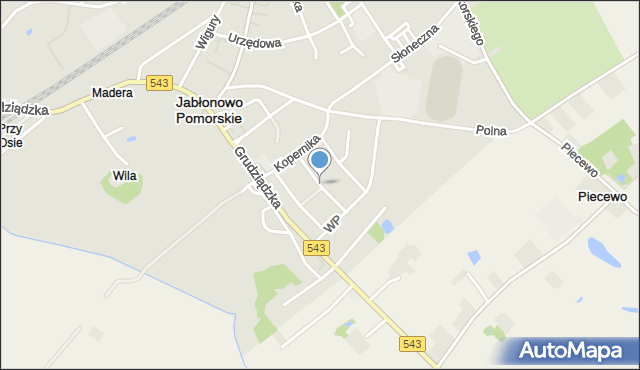 Jabłonowo Pomorskie, Chopina Fryderyka, mapa Jabłonowo Pomorskie