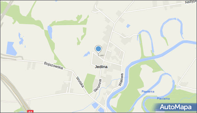 Jedlina gmina Bojszowy, Chłopska, mapa Jedlina gmina Bojszowy